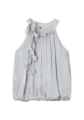 b+ab ruffle-trimmed bow-detail blouse - Grey