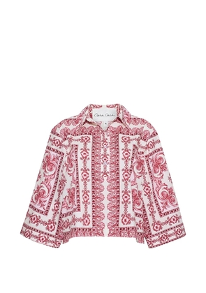 Cara Cara Erica scarf-print shirt - Red