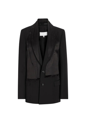 Maison Margiela scarf-detail tailored jacket - Black