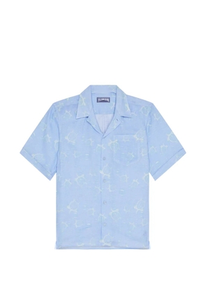 Vilebrequin turtle-print bowling shirt - Blue