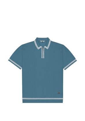 Malbon Golf Navarro stripe-trim polo shirt - Blue