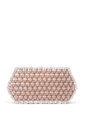 0711 Lizzie bead-embellished clutch bag - Pink