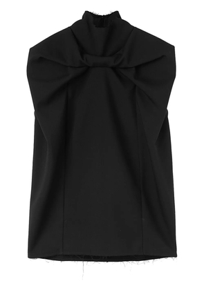 Jil Sander raw-cut high-neck top - Black