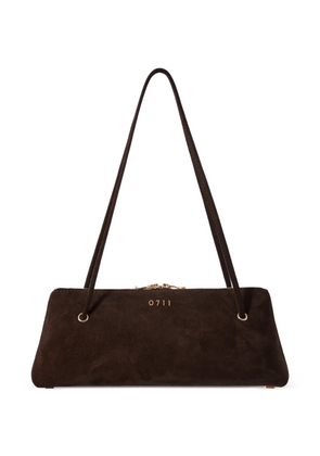 0711 Leslie suede shoulder bag - Brown