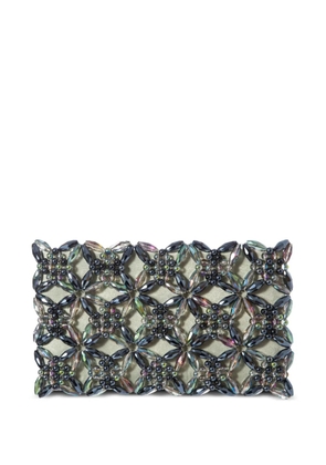 0711 Rhea bead-embellished clutch bag - Blue