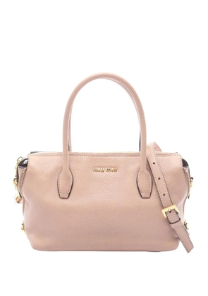 Miu Miu Pre-Owned 2000s Madras leather handbag - Pink