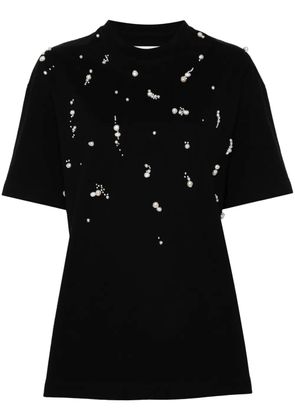 Jil Sander pearl-embellished T-shirt - Black
