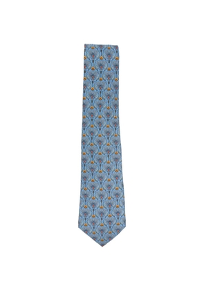Hermès Pre-Owned 2000s dolphin-print silk tie - Blue