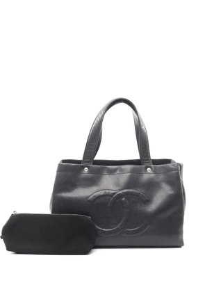 CHANEL Pre-Owned 2008-2009 large Coco mark tote bag - Black