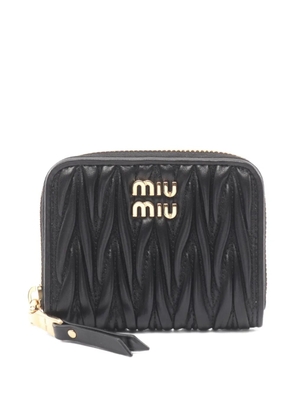 Miu Miu Pre-Owned 2020s logo-plaque wallet - Black