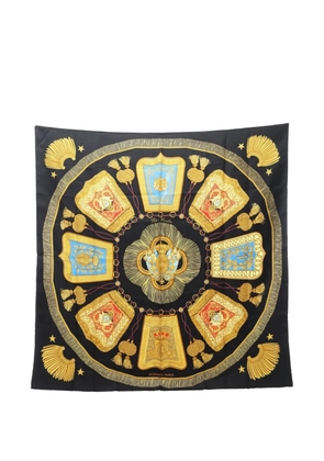 Hermès Pre-Owned 2000s Poste et Cavalerie silk scarf - Black