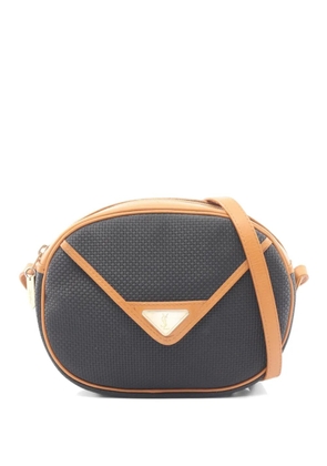 Saint Laurent Pre-Owned logo plaque cross body bag - Black