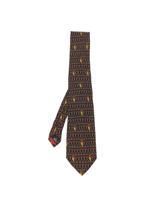 S.T. Dupont printed silk jacquard tie - Black