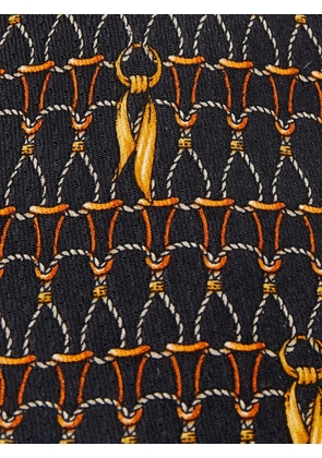 S.T. Dupont printed silk jacquard tie - Black