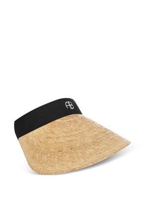 ANINE BING Venus raffia visor - Neutrals