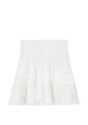 GANNI broderie-anglaise mini skirt - White