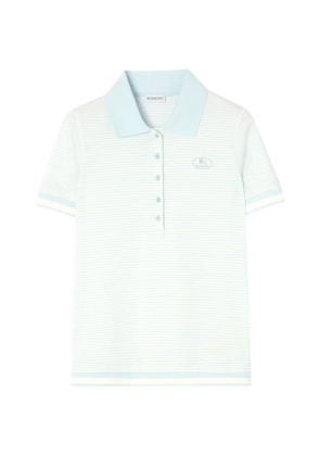 Burberry striped cotton polo shirt - Blue