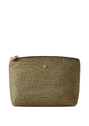 Borbonese Eye of Partridge makeup bag - Green