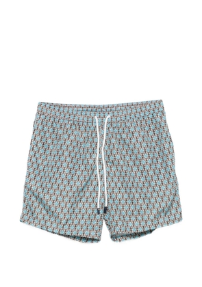 Barba floral-print swim shorts - Brown