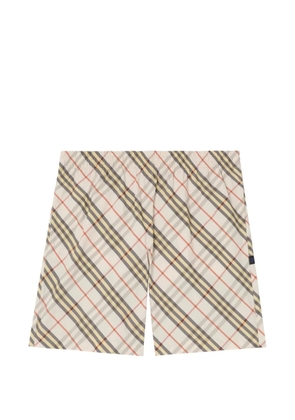 Burberry Check swim shorts - Neutrals