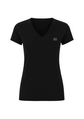 Armani Exchange logo-patch V-neck T-shirt - Black