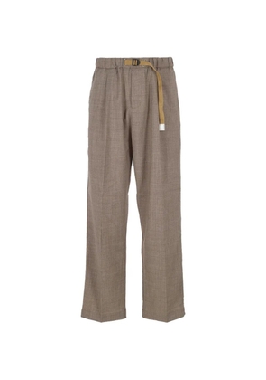 White Sand belted pleated trousers - Neutrals