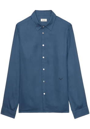Zadig&Voltaire logo-embroidered shirt - Blue