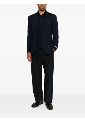 Canali notched-lapel single-breasted blazer - Blue