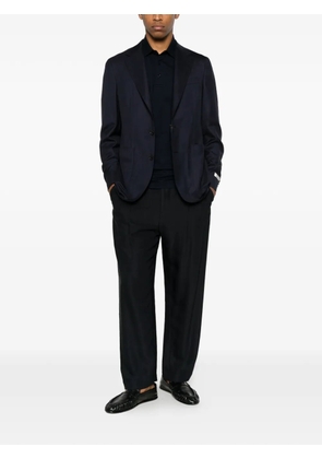 Canali single-breasted notched-lapels blazer - Blue