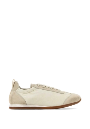 Uma Wang canvas-panelled suede sneakers - Neutrals