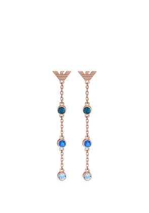 Emporio Armani logo-plaque earrings set - Pink
