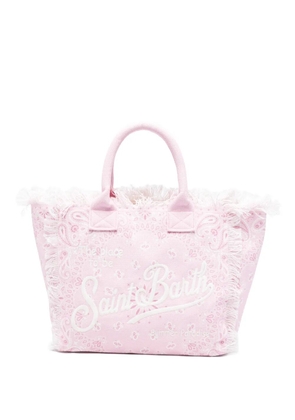 MC2 Saint Barth Vanity paisley-pattern frayed tote bag - Pink
