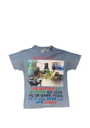 Better with Age Gibberish graphic-print T-shirt - Blue