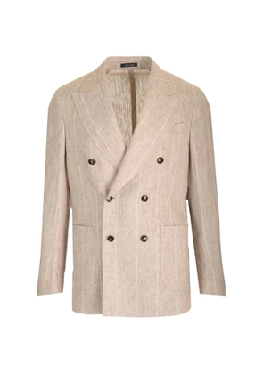 Al Duca D’Aosta 1902 pinstripe-pattern double-breasted blazer - Neutrals