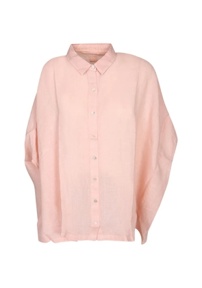 120% Lino batwing-sleeve button-up shirt - Pink