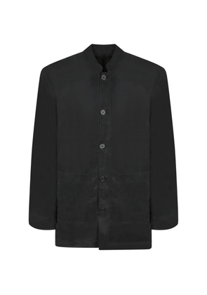 Officine Generale Soren mandarin-collar button-up jacket - Black