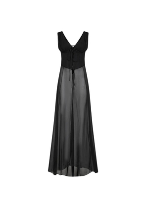 Giuseppe Di Morabito silk-georgette corset top - Black