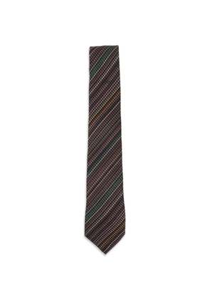 Paul Smith The Houndstooth striped tie - Black