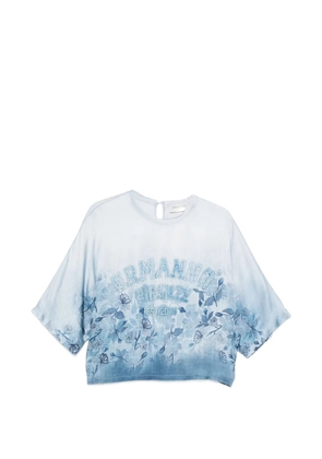 ERMANNO FIRENZE floral-print T-shirt - Blue