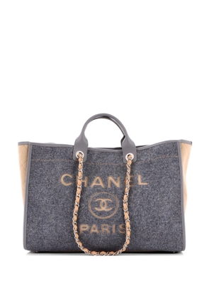 CHANEL Pre-Owned Deauville Wool Felt Large tote bag - Grey