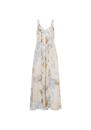 Seventy floral-print V-neck maxi dress - Neutrals