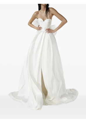 Vera Wang Faustina bow-detail gown - White