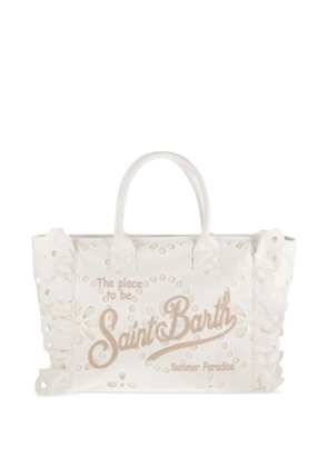 MC2 Saint Barth Vanity Volant ruffled tote bag - White