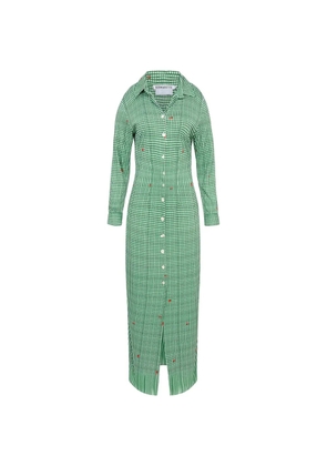 Bernadette Baby gingham-print shirt dress - Green