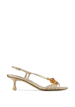 Jimmy Choo Lova bead-embellished sandals - Gold