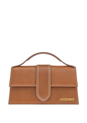 Jacquemus large Le Bambino contrast-stitched tote bag - Brown