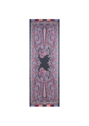 ETRO floral paisley-motif scarf - Purple