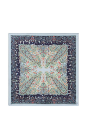 ETRO paisley-print silk pocket square scarf - Blue