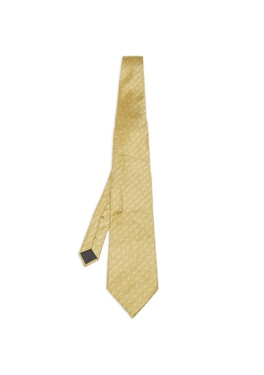 Lanvin Pre-Owned jacquard silk tie - Yellow
