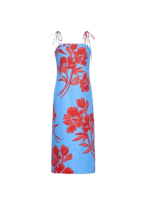 Cara Cara Chelsea floral-print midi dress - Blue